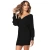 Import Fashion Sexy Wrap Hip Warm Knitted Long Sleeve Belted V Neck mini Dress Women Sweater Tops from China