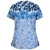 Import Fashionable Floral Printed Nursing Y-neck Uniforms Short Sleeves Hospital Nurse Scrubs Tops from China