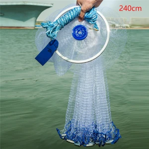 Finefish catch fishing net cast nets water hand throw fly fishing network small mesh gill net with sinker and without sinker J2