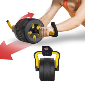 Fitness Abdominal Roller Wheel Abdomen Core Muscle Trainer Gym AB-Wheel Combined with Kettlebell Function