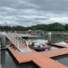 Floating boat durable floating marina pontoon walkway with wood decking bridge dock