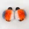 fluffy flip flops wholesale fur slippers real fox raccoon fur slides slippers