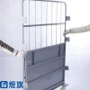 foldable wire mesh steel metal storage cage trolley Warehouse Folding Rolling Metal Container Storage Cage With Wheels