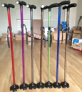 folding walking stick with light, colorful smart cane factory wholesale welcome customize