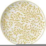 Food plate with gold leaf printing under plate wedding decoration gold plates dishes wedding