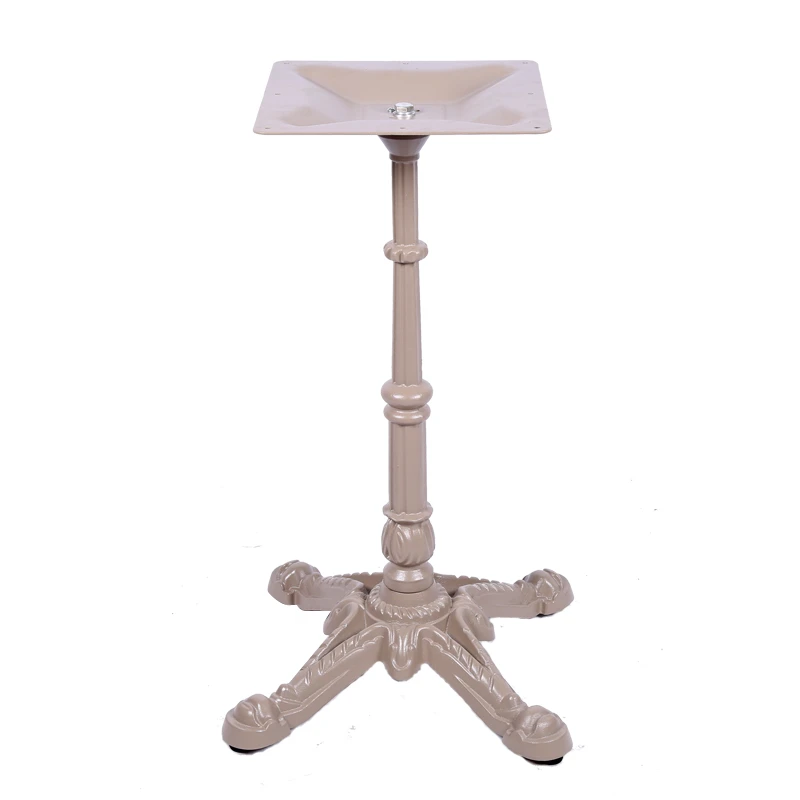 Foshan Vintage design dining table base durable cast iron bistro table base with a 4 footed bottom