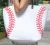 Import free shipping new yellow softball white baseball Jewelry Packaging Blanks Kids Cotton Canvas Sports Bags Baseball Softball Tote from China