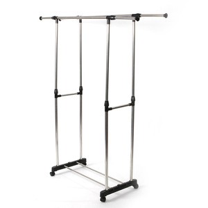 Free Shipping Stretching Clothes Hanger Stand with Shoe Shelf