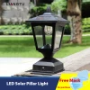 FreeMask as a Gift 10.62&quot; Solar Powered Post Cap Pillar Light Fixture for Fence Pathway Patio Porch Yard Garden Main Gate