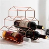 Freestanding Holder Shelves 6 Wine Glass Bottle Metal Wine Racks for Home Hotel Restaurant