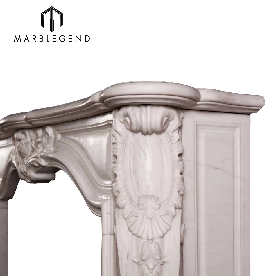 french style indoor freestanding cheap marble fireplace surround mantel
