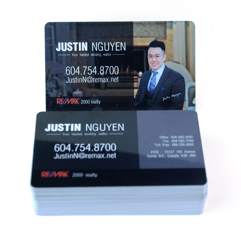 Full color printing 0.76mm thickness PVC plastic business card printing