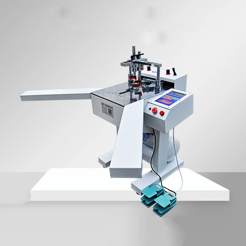 Fully automatic CNC automatic cross stitch painting 45 degree stitching and mounting woodworking frame angle nailing machine