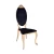 Import furniture living room sets metal legs design golden modern fabric restaurant velvet dining chair from China
