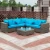 Import garden furniture outdoor rattan sofa set with aluminum frame from China