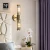 Import Gold color sconces bedroom hotel project decorative inside bed reading led wall light from China