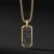 Import Gold Plated Elongted Pendant Pave Black Diamond Tag Necklace Men from China