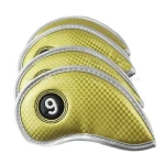 Golf club headcovers iron cover Crystal lron covers ANNIU 10pcs/set  PU Leather protect Golden