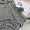 Good Price Custom Kids Soft Knit Organic Bamboo Cotton Wool Fabric Knitted Throw Baby Blanket