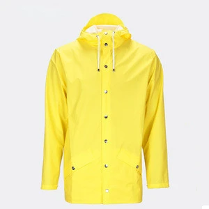 Good quality polyester hooded function waterproof raincoat jacket