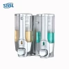 gray double ABS plastic wall mounted liquid soap dispenser for hotel bathroom (SRL808-62)