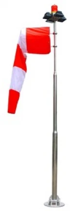 GS-HP/W FAA standard Heliport Wind cone with windsock and light