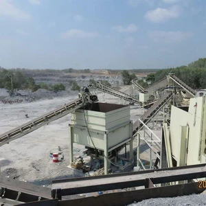 Guangzhou mining machine manufacture of stone mining crushing pakur with feeder,crusher, belt