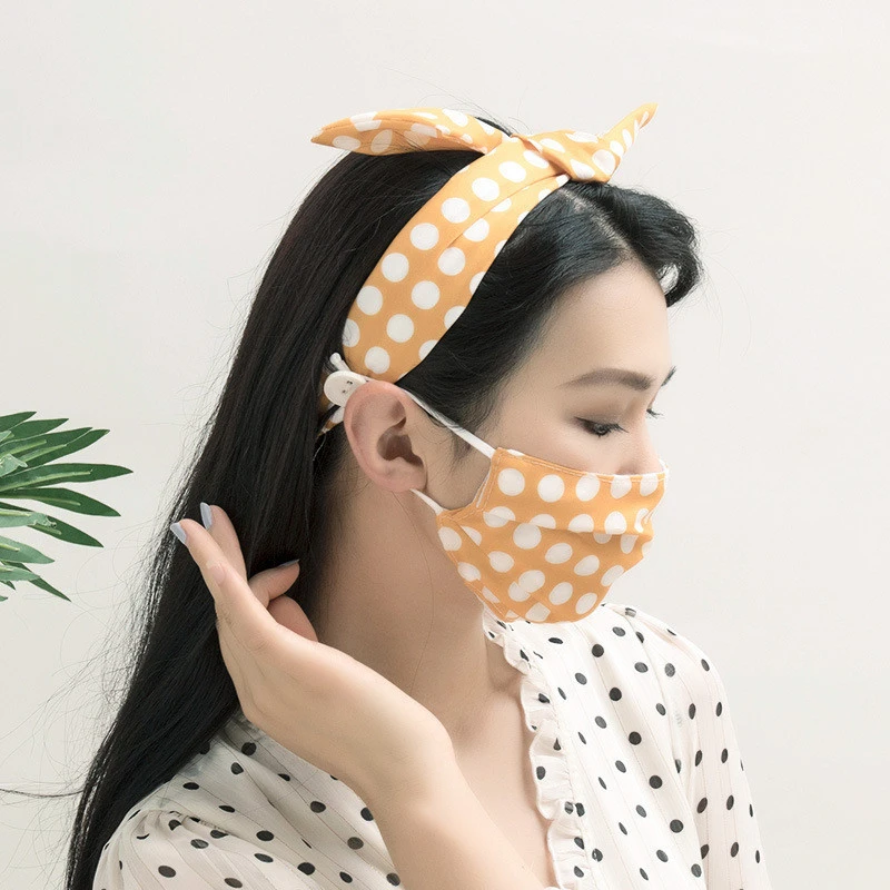 Hair Accessories Headband Fashion Cute Headbands For Women With Button For Mask