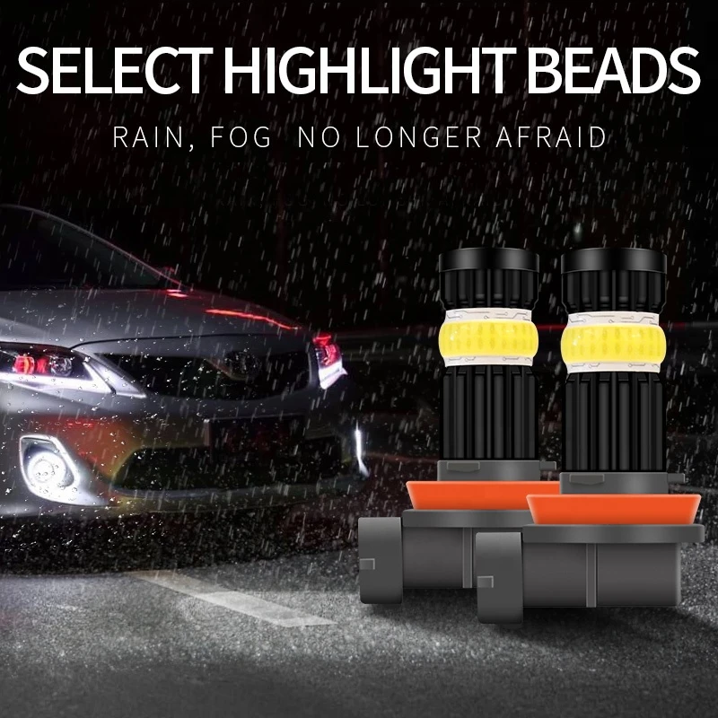 HAIZG auto led light h11 h4 h7  fog light high power 20000lm 9005 9006  car led fog lights