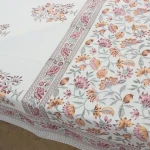 Handmade Print New Trending Style Hand Block Print Table Cover India Cotton Linen Custom tables Cloth and Napkins