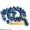 Handmade tassel islamic rosary  prayer beads bracelet muslim crystal jewelry