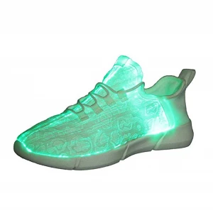 Hangzhou New Adults Kids USB Charger Running Rechargeable India Fiber Optic Led Light Up Shoes