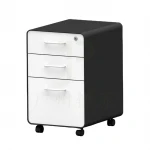 HD035 steel curverd 3-drawer mechanical office mobile pedestal steel file cabinet metal pedestal document storage cabinet