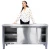 Import heavy duty food grade stainless steel double doors storge kitchen table steel work bench with drawers from China