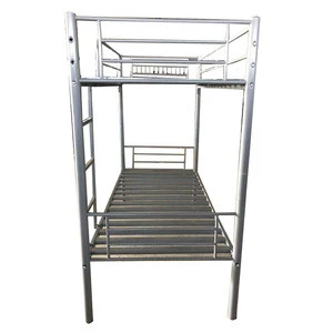 Heavy duty modern adult dormitory furniture double layer amy military iron metal bunk bed with stairs