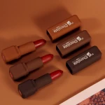 Hengfang chocolate matte lipstick velvet cream lip stick waterproof long lasting matte moist lipstick