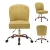 Import High Back Swivel Home Office Chair With Wheels, Rose Gold Velvet Side Chair from China