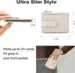 High end Purse Bag Slim Wallet For Women Thin Womens  RFID Genuine zipper Leather Small Card Holder Wallets