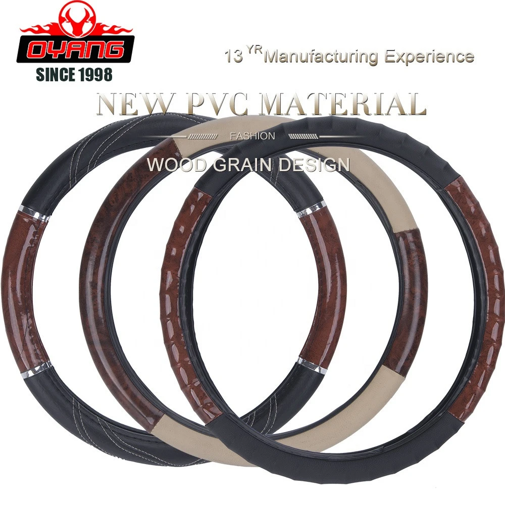 High Grade Truck Leather Pvc Pu Carbon Fiber Steering Wheel Cover