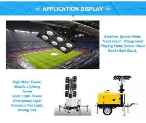 high power Bridgelux COB chip stadium led flood light 500w mobile tower lighting