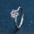 Import High Quality 925 Sterling Silver 1ct D Color Round Brilliant Moissanite Ring 18k White Gold Plated 6 Claws Classic Ring Band from China