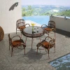 High quality aluminum brushed club outdoor furniture 3 pcs high table and chair set used bistro bar set