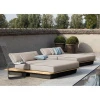 High quality beach chaise outdoor furniture garden solid teak wood leisure chair patio poolside  sun lounger