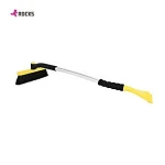 High Quality Car Snow Brush Removal Extendable with Ice Scraper Yellow Orange Color Custom