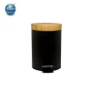 High Quality Cold steel plastic Small Bathroom Waste Bin with bamboo lid