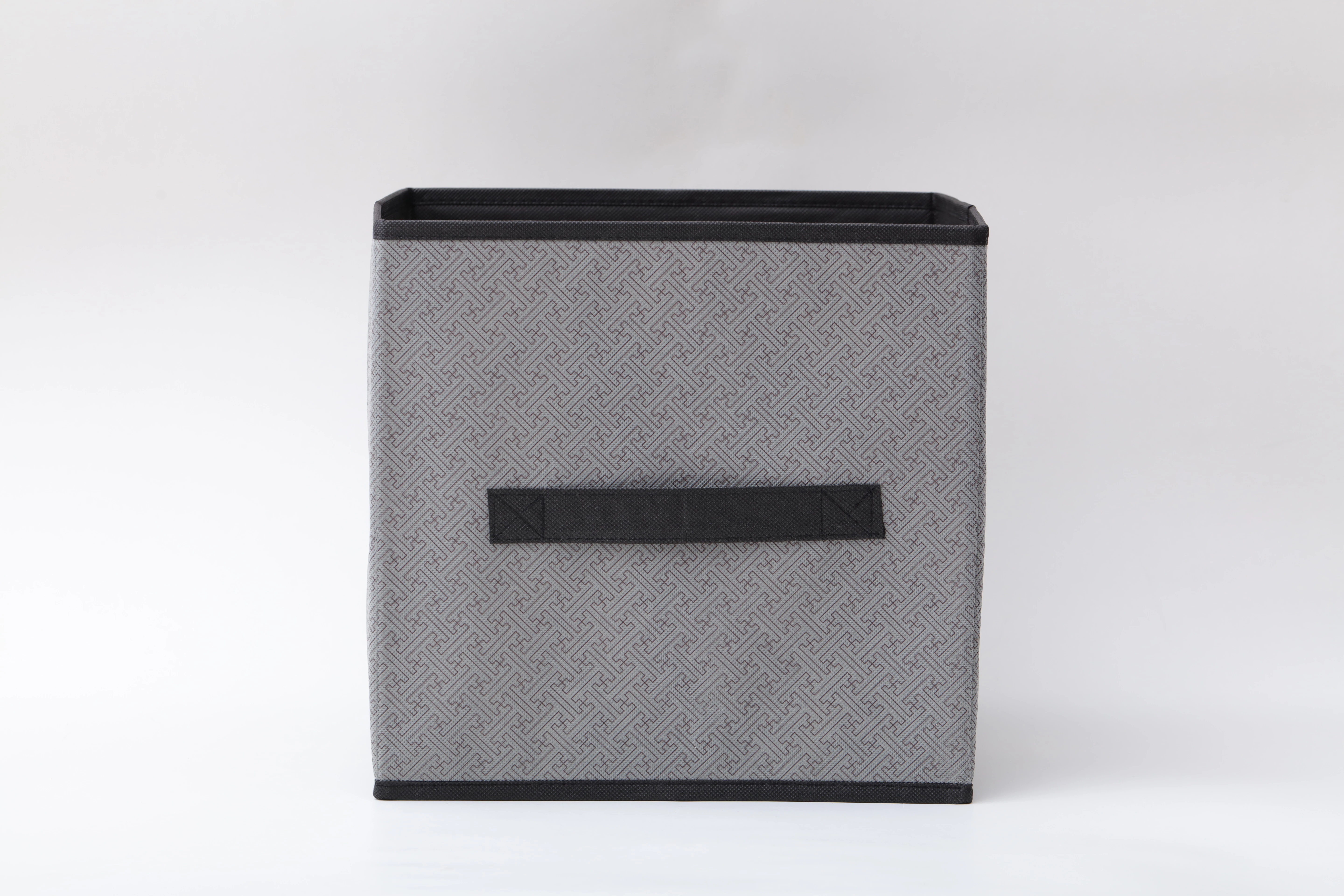 High quality collapsible cube bins gray and black non-woven non woven storage box