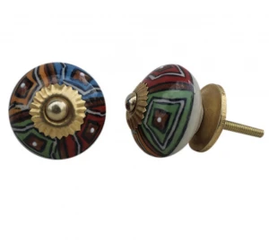 High quality door knobs ceramic knobs and handles ceramic colorful eye catching for perfection of home decor comfort grip