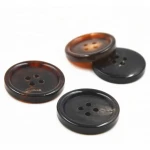 High Quality Fashion 4 holes natural Horn Buttons For clothes