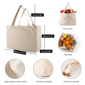High quality fashion tote bag wholesale cotton tote canvas bag custom printed heavy canvas tote bag