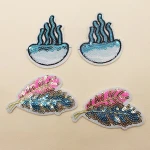 High quality good price cartoon cute mermaid dolphin sequin embroidery patch for kid clothes